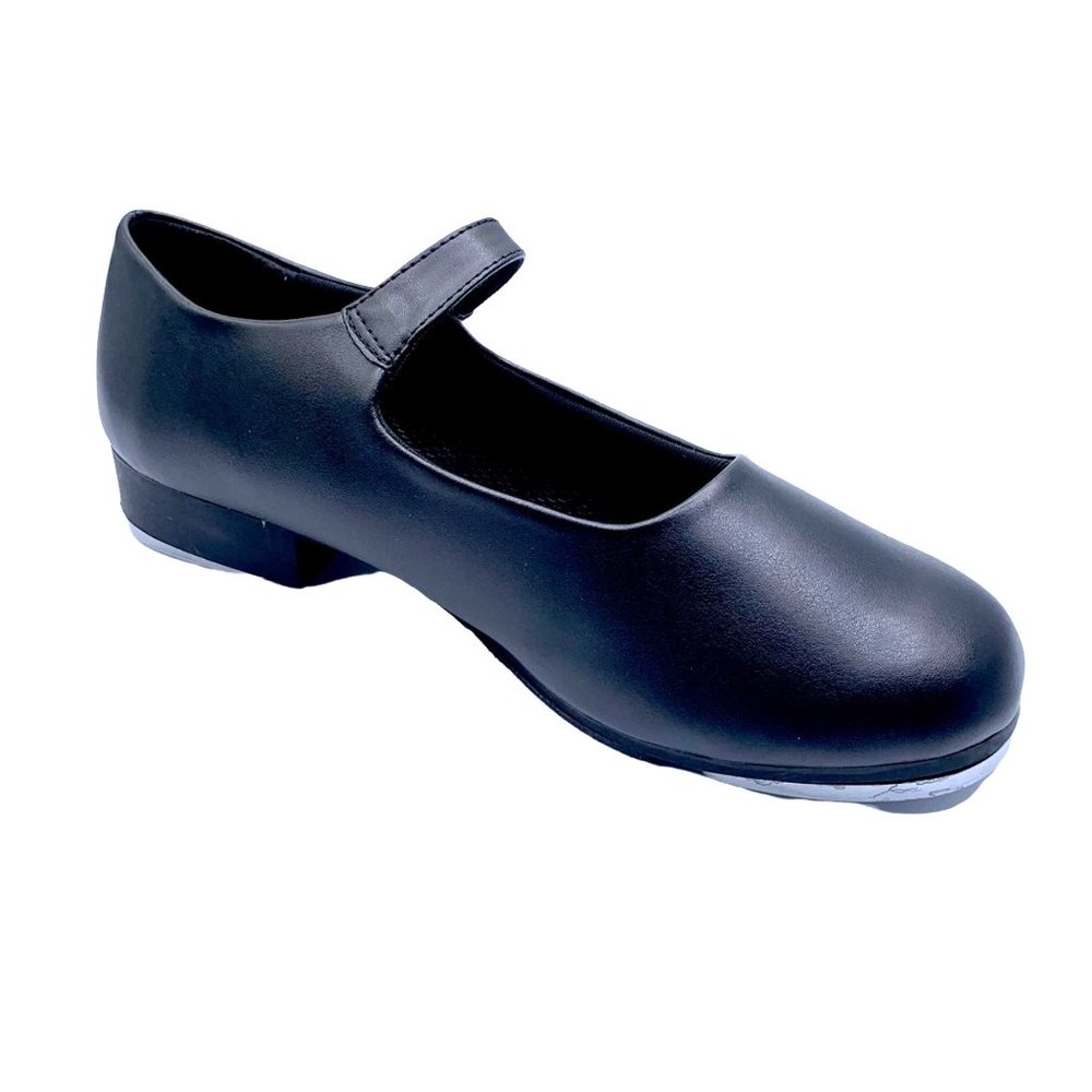 Little Girls Black Mary Jane Tap Shoes Buckle Size 11.5 New Recital Dance Class - Picture 4 of 8